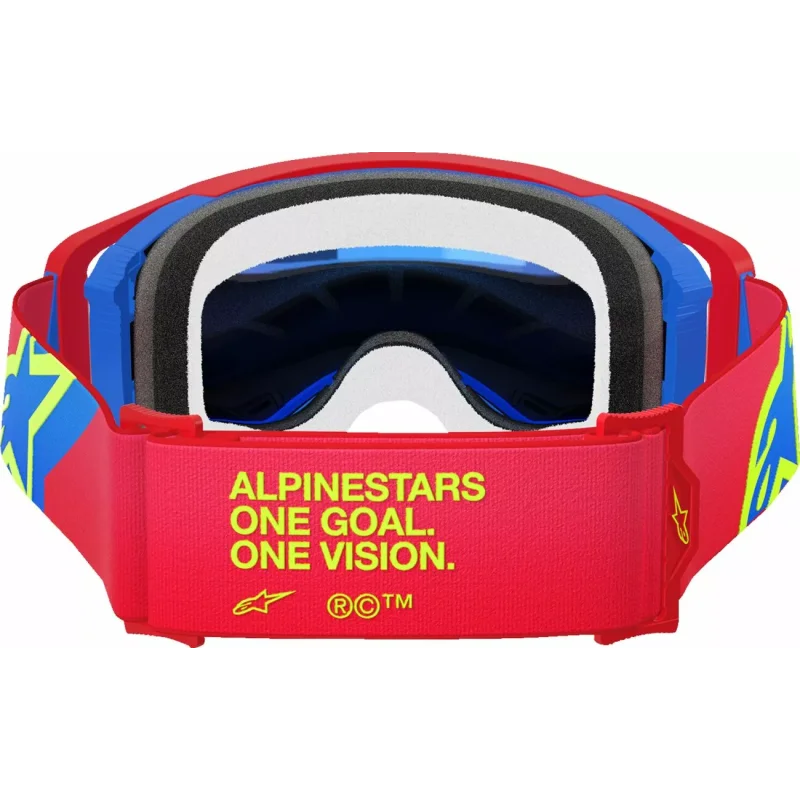 Maschera Motocross Alpinestars Supertech Corp Absolute Vision Red/Blue Lente a specchio
