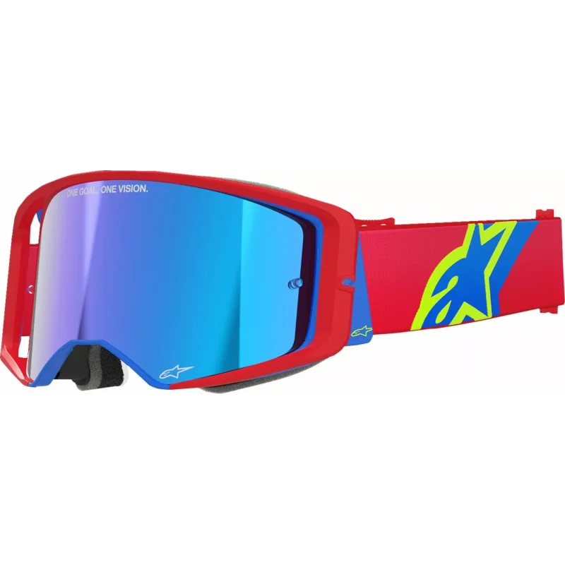 Motocross Masque Alpinestars Supertech Corp Red/blue Lentille miroir
