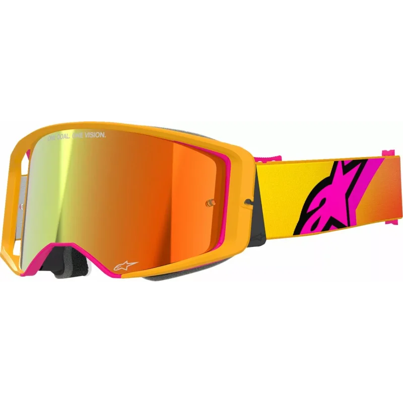 Motocross Masque Alpinestars Supertech Corp Yellow/Pink Lentille miroir