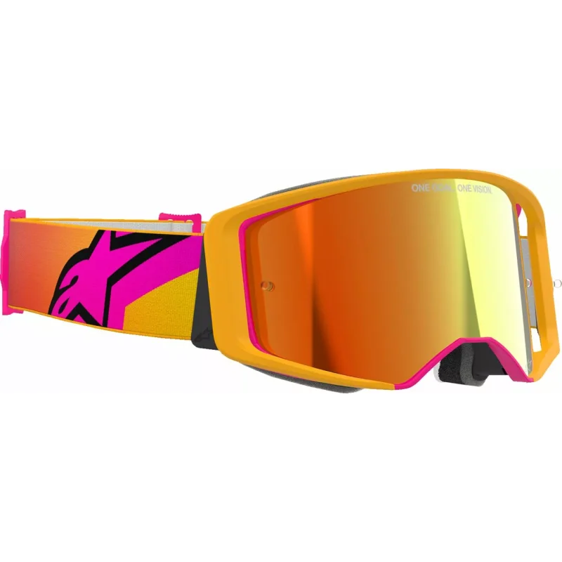Mx Goggle Alpinestars Supertech Corp Absolute Vision Yellow/Pink mirror lens