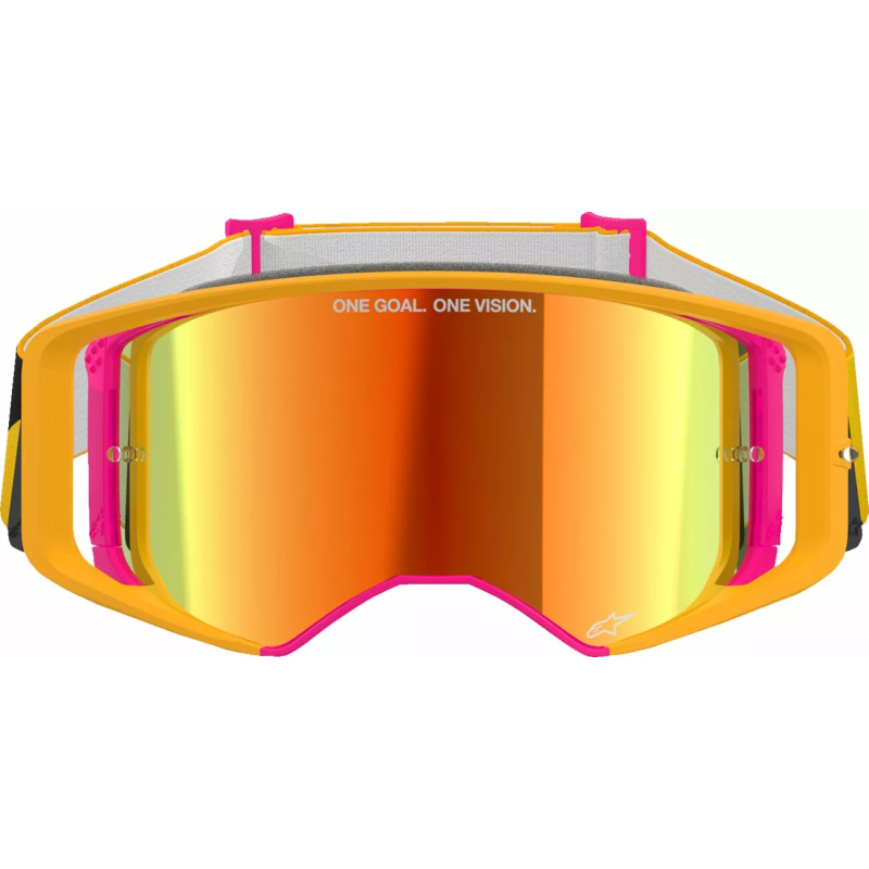 Motocross Masque Alpinestars Supertech Corp Yellow/Pink Lentille miroir