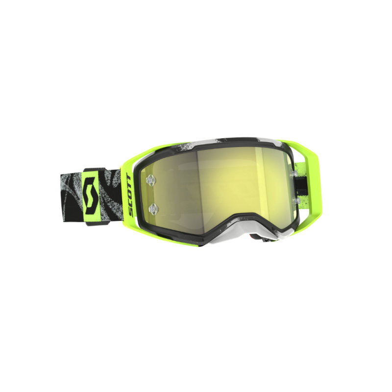 Maschera Scott Prospect 2.0 caviar black/safety yellow | Lente Chromo Works