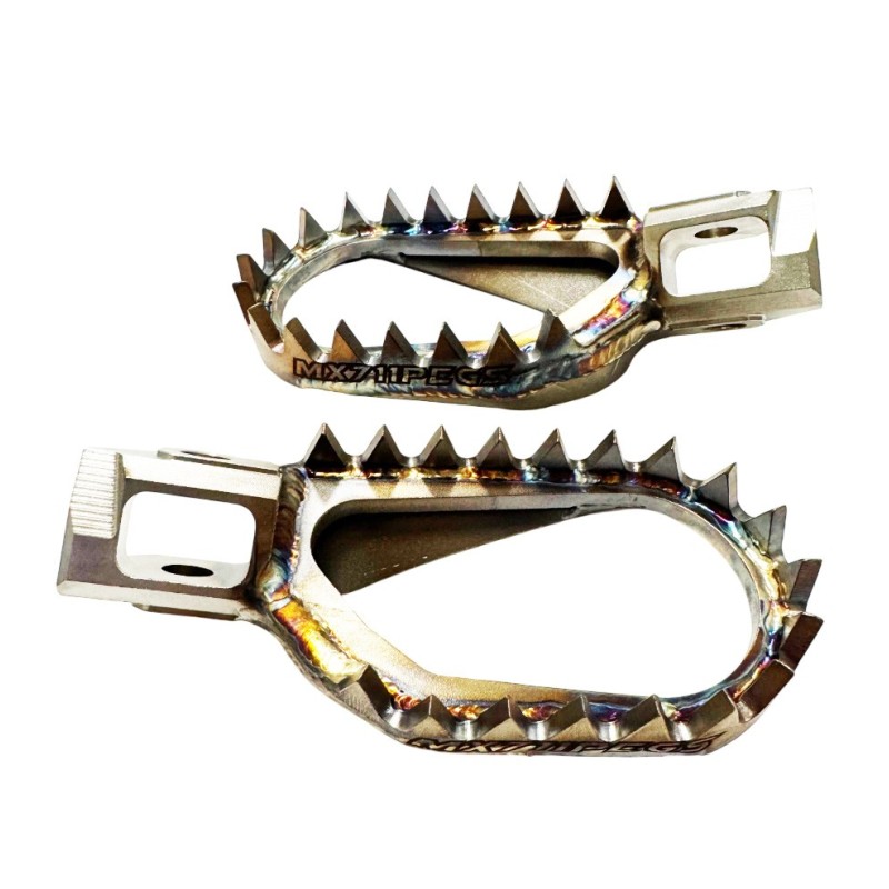 Stainless steel footpegs MX711 | Beta RR 2020+