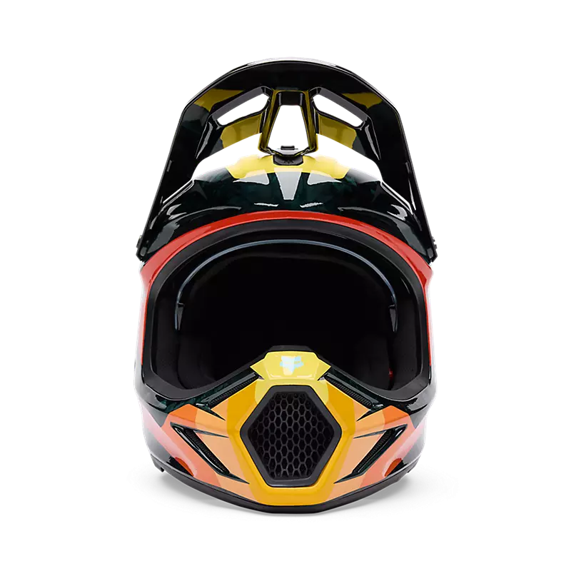Helmet FOX V3 RS Grid Black Orange
