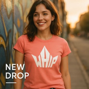 T-shirt donna rosa logo Whip