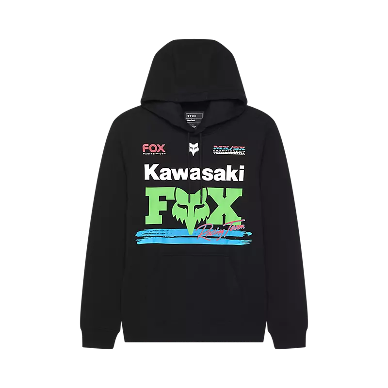 Felpa FOX Kawasaki con Cappuccio Nera