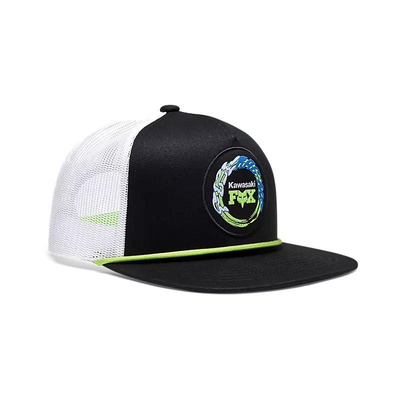 Fox Kawasaki Snapback Casquette Ajustable Noir