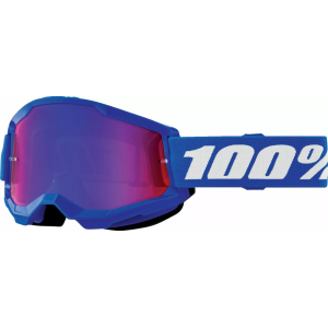 Goggle 100% Strata 2 Youth Blue with red/blue mirrored lenses