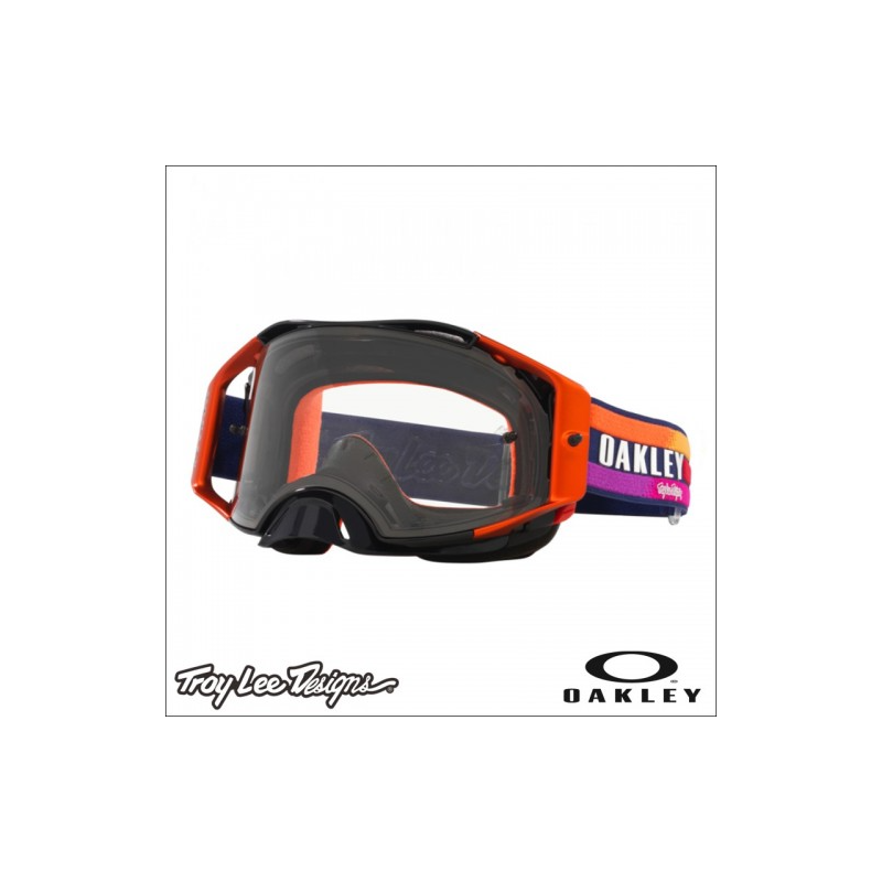 Occhiale Maschera Oakley Airbrake MX TLD Navy Sunrise - Clear