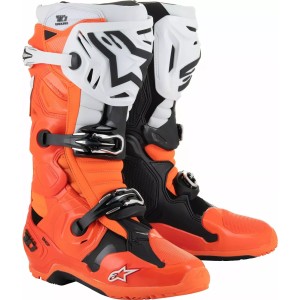 Stivali Alpinestars tech 10 enduro Arancione Fluo Nero Bianco