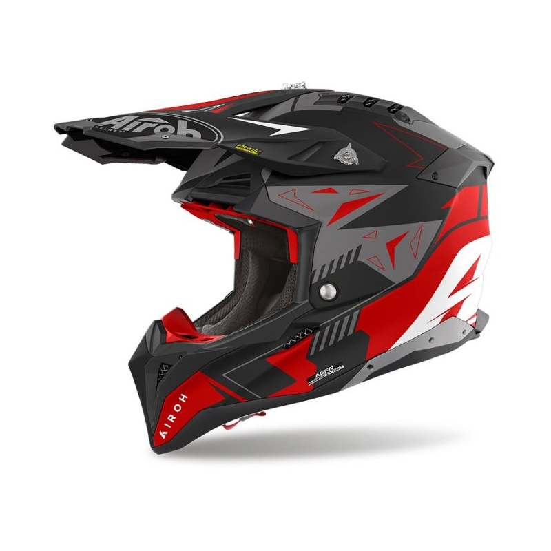 Helmet Airoh Aviator 3 Spin Matt Black Red