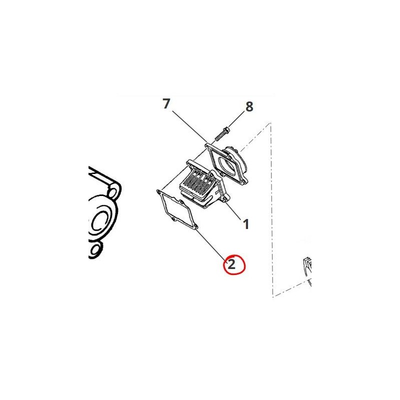 Reed valve gasket | Yamaha - Fantic 125 2022+