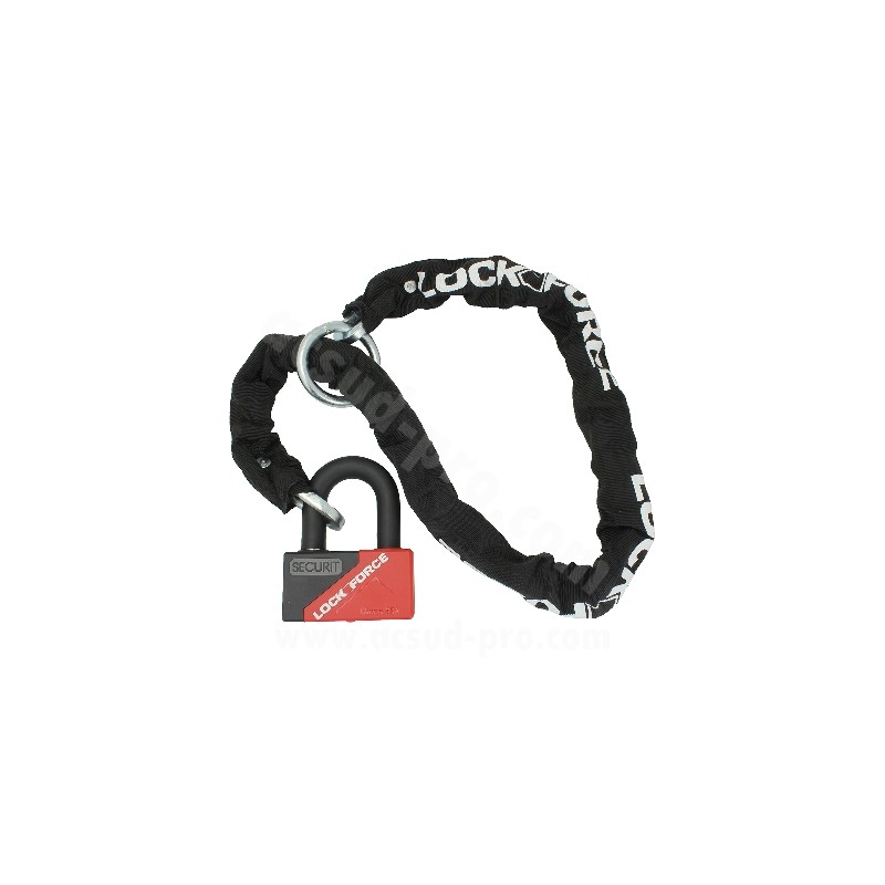 Anti-theft chain ø10mm 1.20m + anti-theft mini u security sra 55 x 43 ø16.5