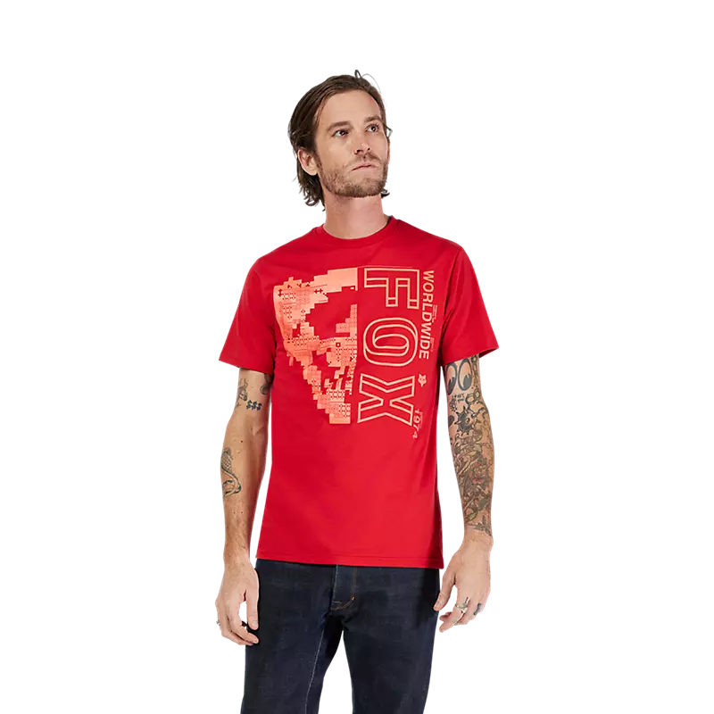 T-Shirt FOX Image Skull Cardinal