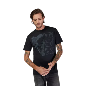 T-Shirt FOX Image Skull Black