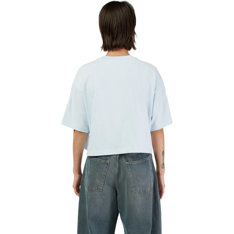 Fox Racing Womens Wordmark Crop T-Shirt pale blue