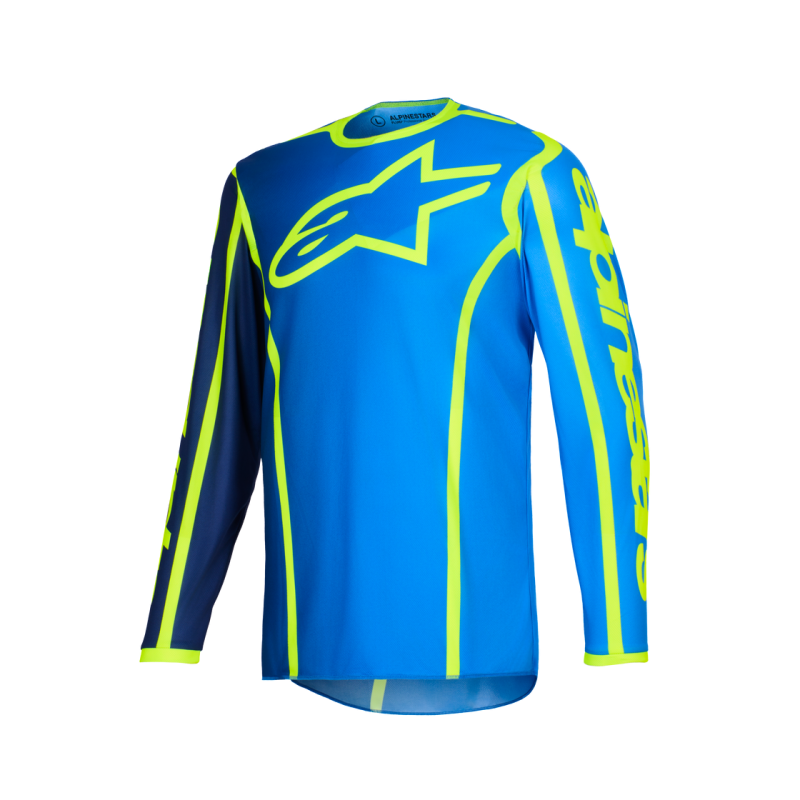 Crossshirt Alpinestars Fluid Apex Blue Yellow Fluo