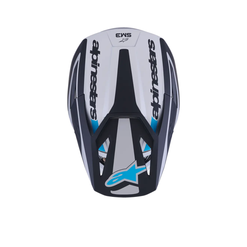 Helmet Alpinestars SM3 Heat Silver Blue Black
