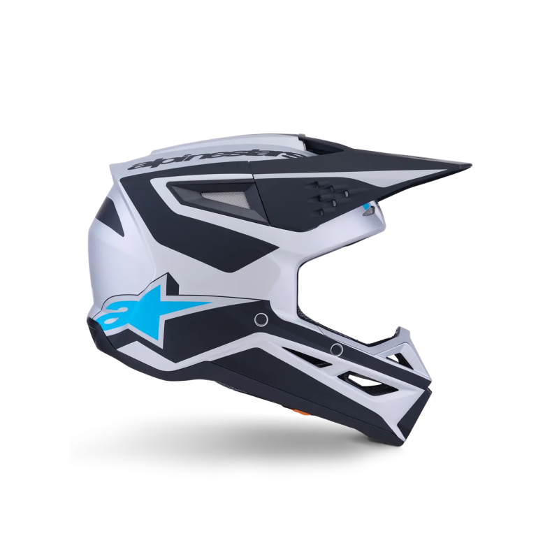 Helm Alpinestars SM3 Heat Silver Blue Black