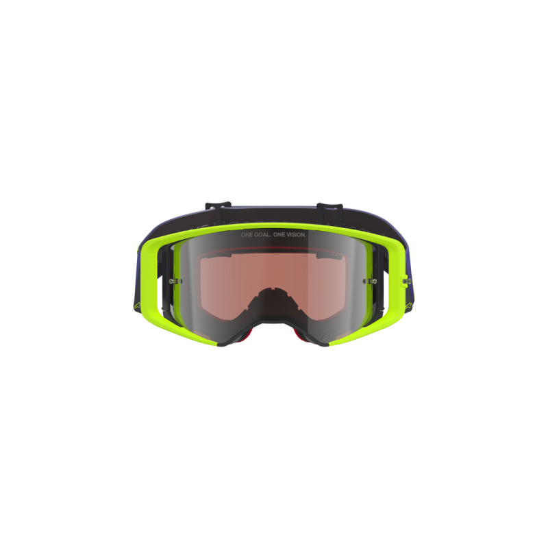 Motocross Masque Alpinestars Supertech Vision Corp Purple Yellow Fl Mirror Silver