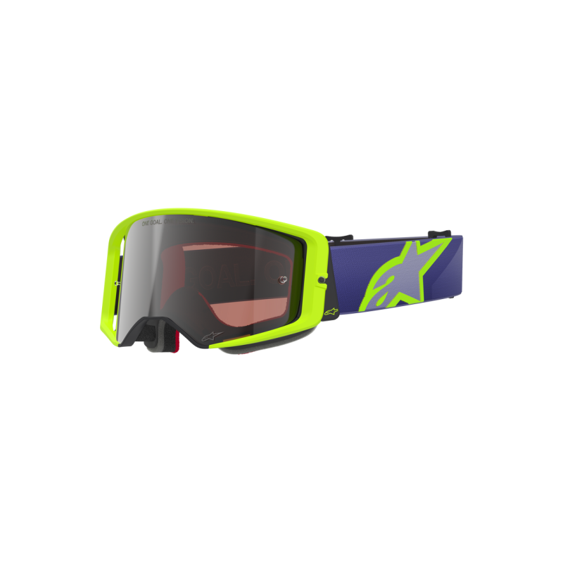 Motocross Masque Alpinestars Supertech Vision Corp Purple Yellow Fl Mirror Silver