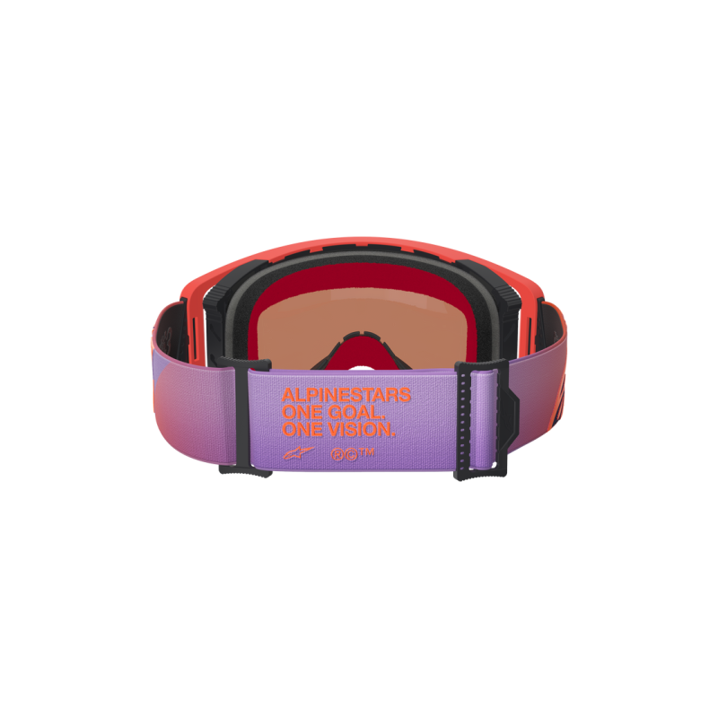 Motocross Masque Alpinestars Supertech Vision Corp Hot Coral Purple Mirror Blue
