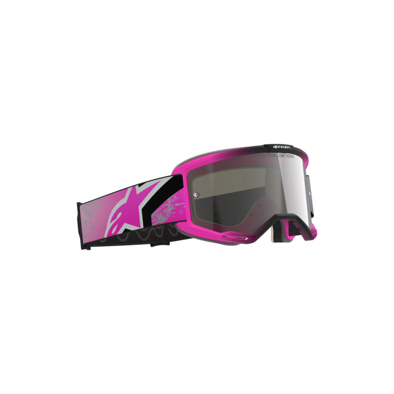 Masque Alpinestars Vision 5 Lahnd Iron Pink Fluo Mirror Silver