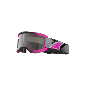 Maschera Alpinestars Vision 5 Lahnd Iron Pink Fluo Mirror Silver