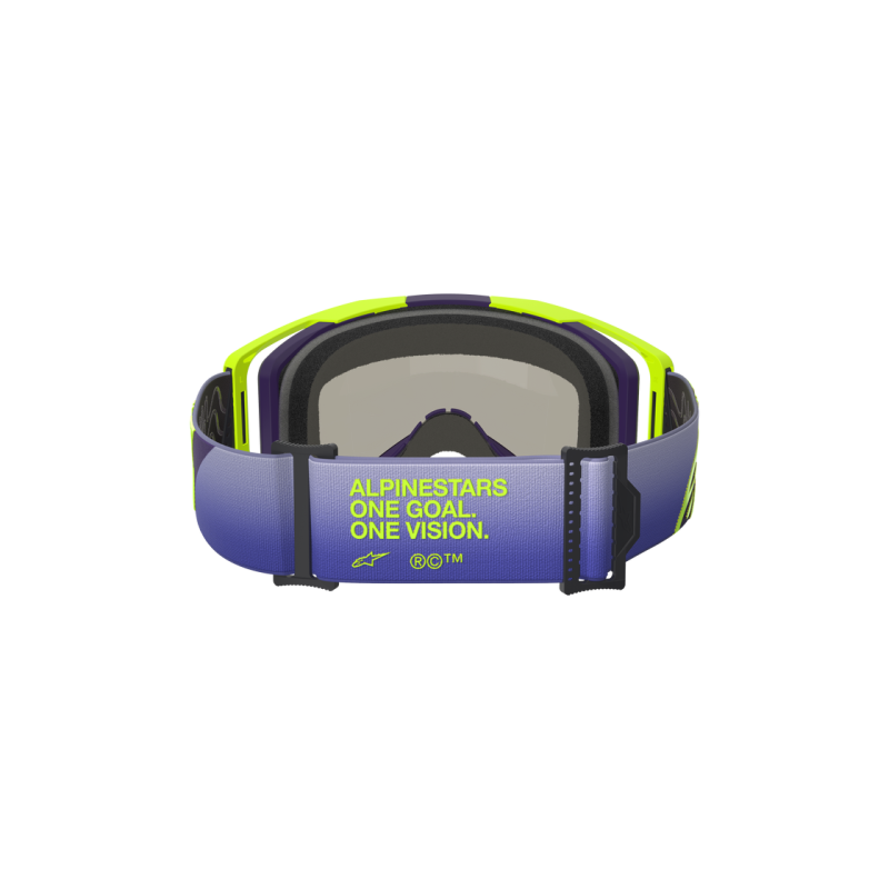 Masque Alpinestars Vision 8 Purple Yellow Fluo Mirror Blue