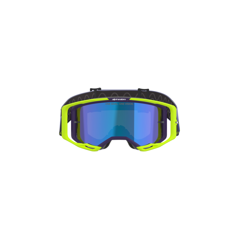 Mx Goggle Alpinestars Vision 8 Corp Purple Yellow Fluo Mirror Blue