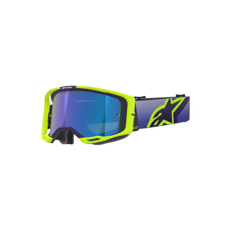 Masque Alpinestars Vision 8 Purple Yellow Fluo Mirror Blue