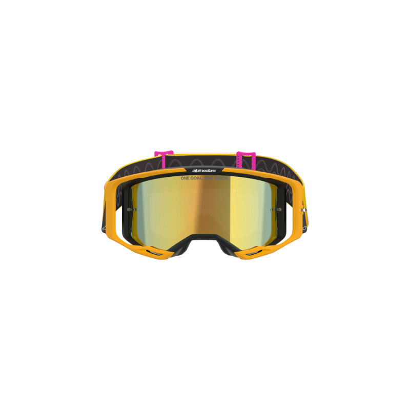 Mx Goggle Alpinestars Vision 8 Corp Orange Yellow Pink Mirror Gold