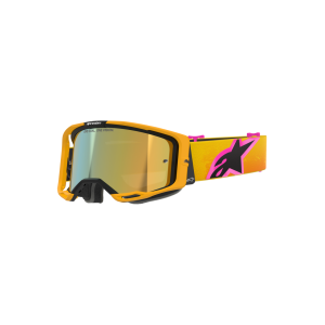 Masque Alpinestars Vision 8 Orange Yellow Pink Mirror Gold