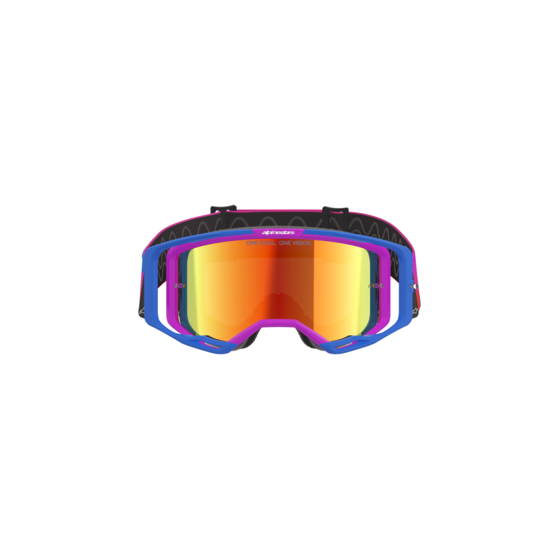 Masque Alpinestars Vision 8 Ucla Bl Purple Orng Mirror Red