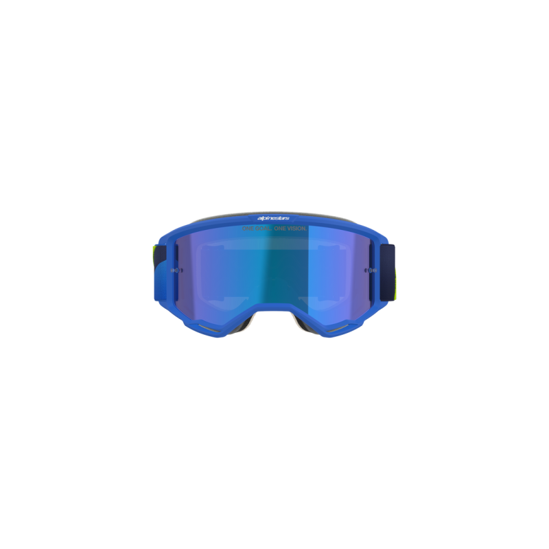 Maschera Alpinestars Vision 5 Corp Blue Yellow Fluo Mirror Blue