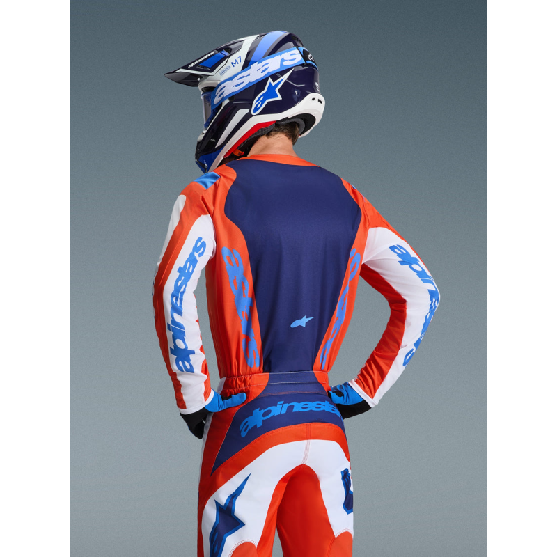 Maglia Alpinestars Fluid Grid Orange Ucla Blue