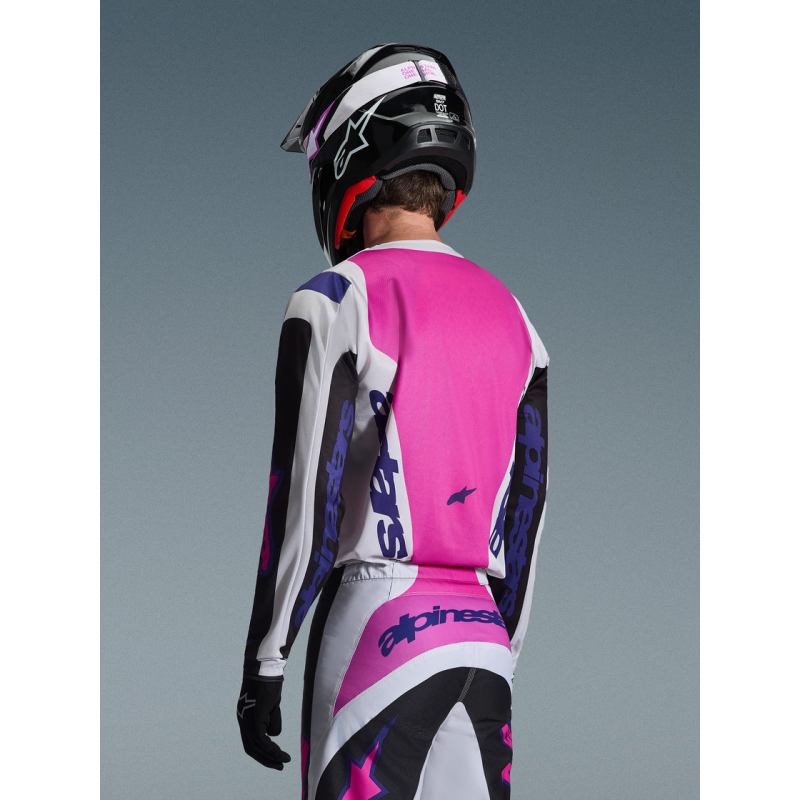 Jersey Alpinestars Fluid Grid Black Light Gray Purple