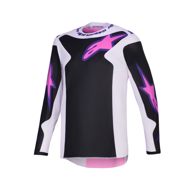 Jersey Alpinestars Fluid Grid Black Light Gray Purple