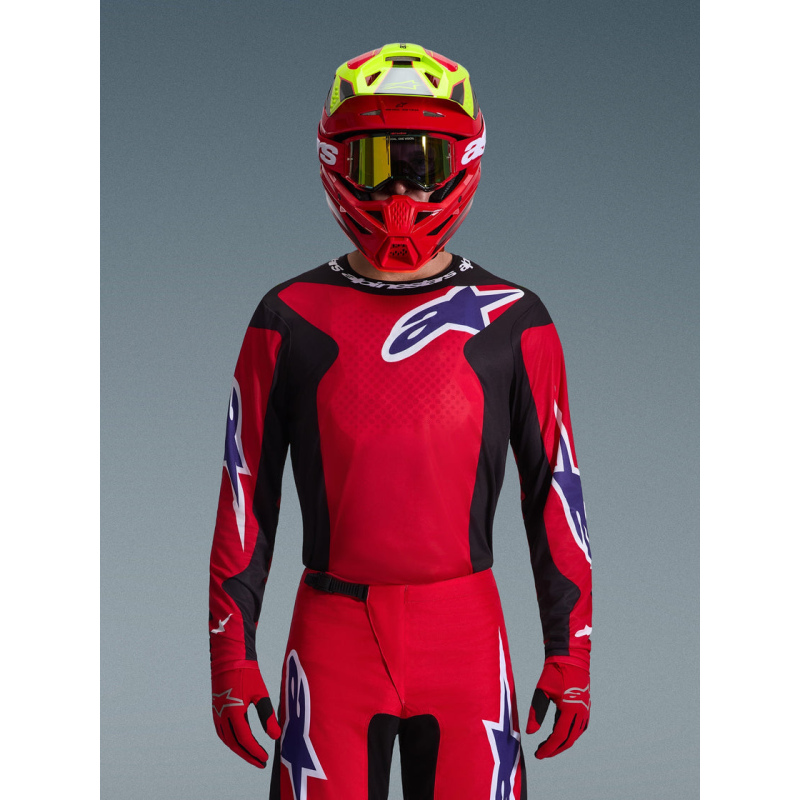 Maillot Alpinestars Fluid Grid Red Black Purple