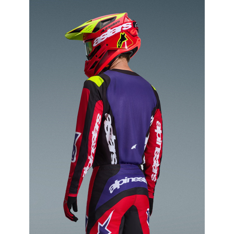 Jersey Alpinestars Fluid Grid Red Black Purple