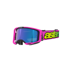 Mx Goggle Alpinestars Vision 8 Vista Pink Fl Yellow Fl Mirror Blue