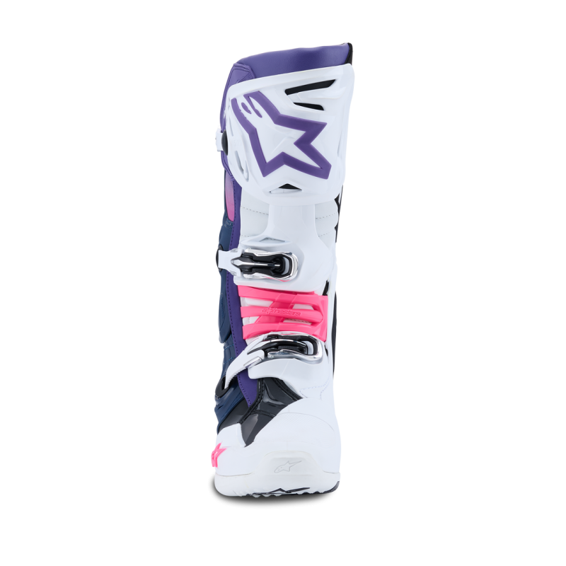 Alpinestars Tech 10 Motocross Stiefel White Violet Navy Blue Pink Fl