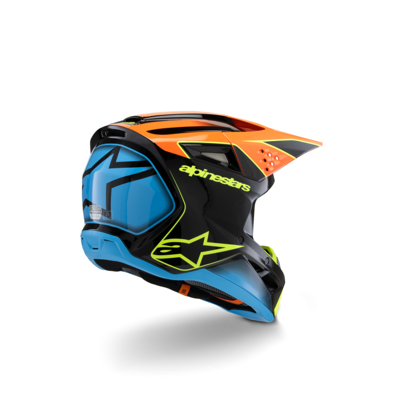 Helm Youth Alpinestars SM3 Fray Black Orange Fluo Yellow