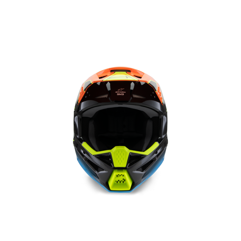 Casque youth Alpinestars SM3 Fray Black Orange Fluo Yellow