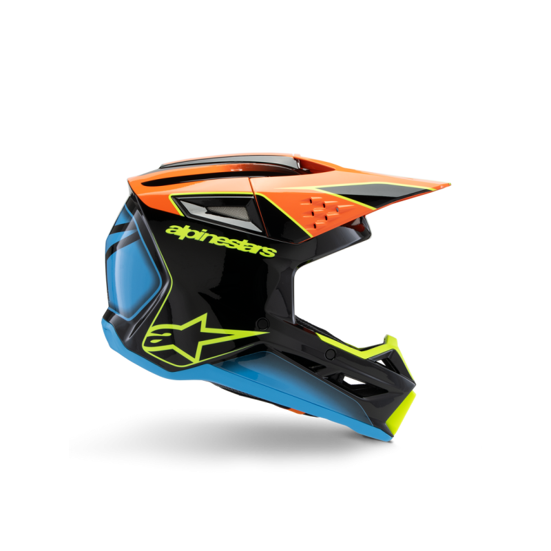 Casque youth Alpinestars SM3 Fray Black Orange Fluo Yellow