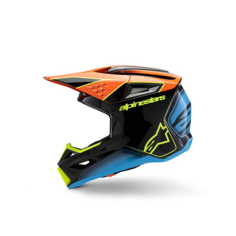 Youth Helmet Alpinestars SM3 Fray Black Orange Fluo Yellow