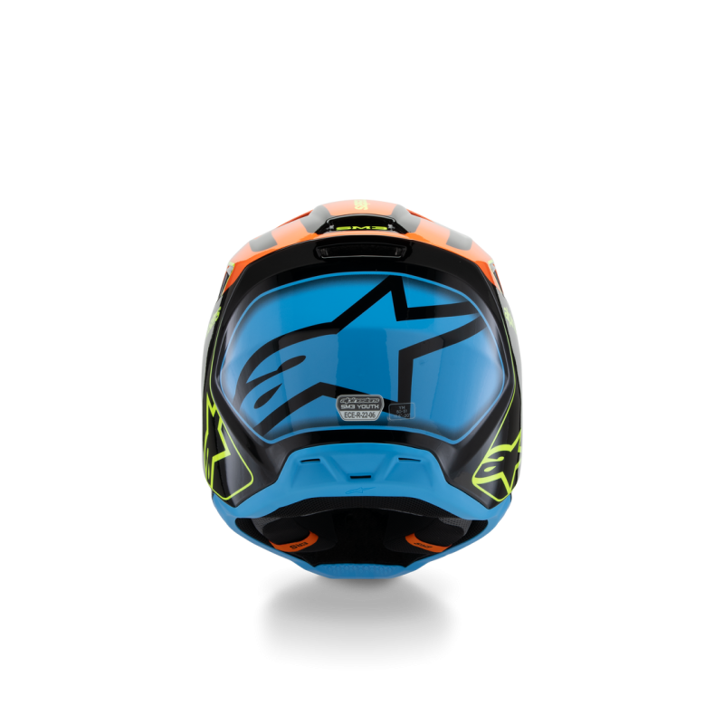 Youth Helmet Alpinestars SM3 Fray Black Orange Fluo Yellow
