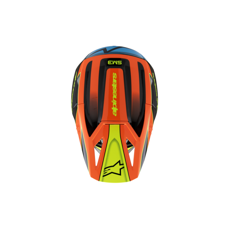 Casque youth Alpinestars SM3 Fray Black Orange Fluo Yellow