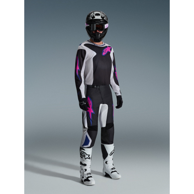 Pantalone Alpinestars Fluid Grid Black Light Gray Purple