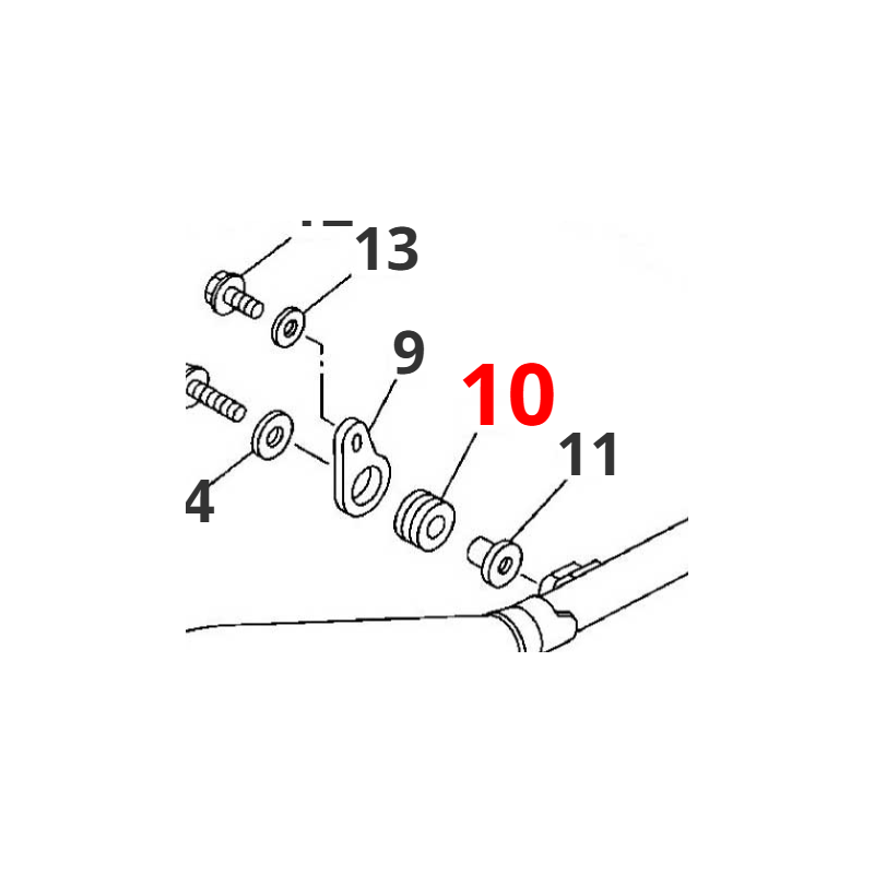 Caoutchouc pour silencieux Fantic XX XE 125 / 250 23+ XE 300 24+